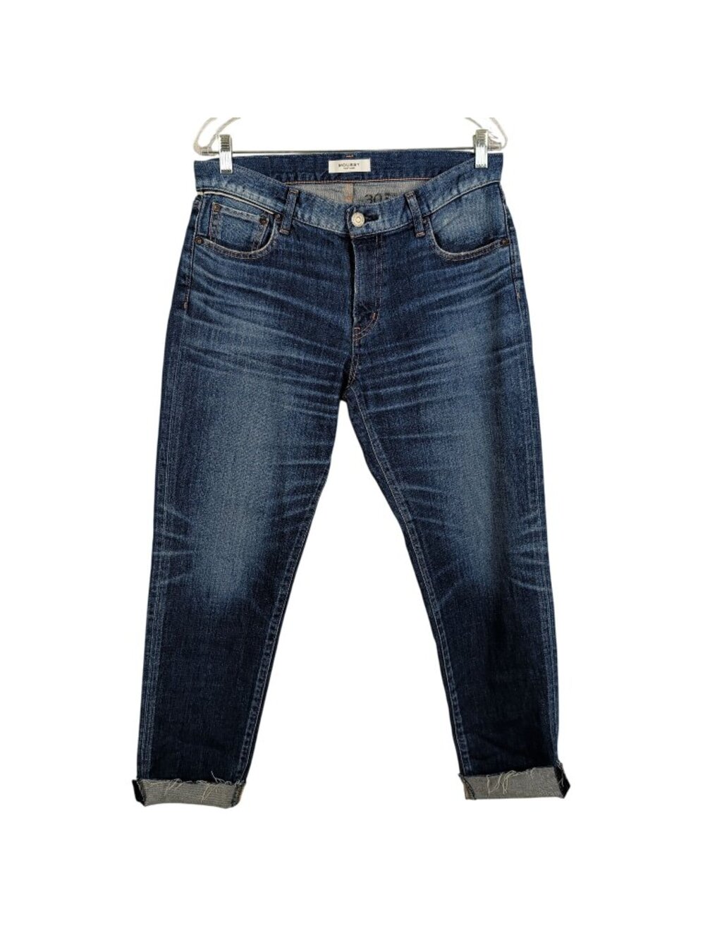 Moussy Vintage Jeans Women 30 Mid Rise Cropped slim taper Japan Denim Whiskered